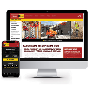 Cat Rental Store Customer Portal Device Mockups